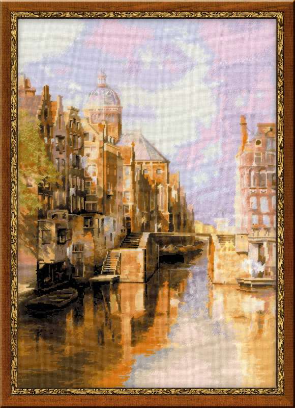 1190 «Амстердам. Канал Аудезейтс Форбургвал» по мотивам картины И. Клинкенберга